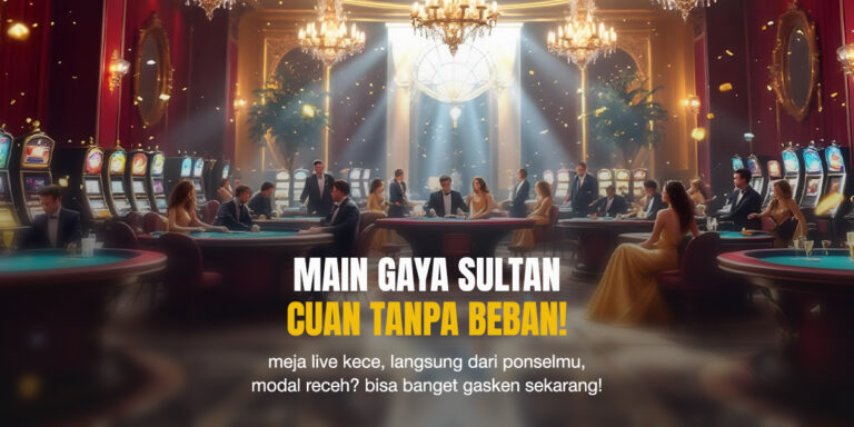 Pemain duduk di meja kasino mewah dalam suasana elegan khas main casino sultan